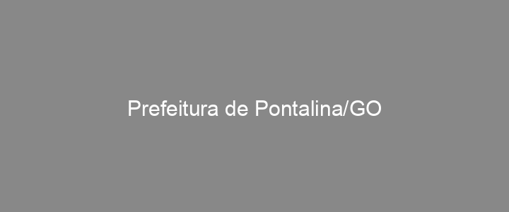 Provas Anteriores Prefeitura de Pontalina/GO